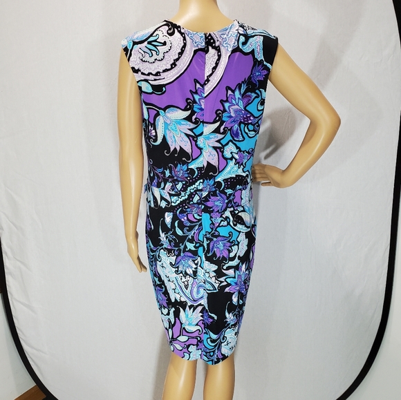 Cache Wrap Print Midi Sleeveless Dress Size 8 - Picture 11 of 13
